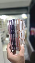 Geometric Soft Glossy Transparent Case With Solid Glitter Paper !!! 😍 - Image 3