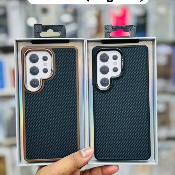 NJOYNY Premium Rubber Carbon Bumper Case