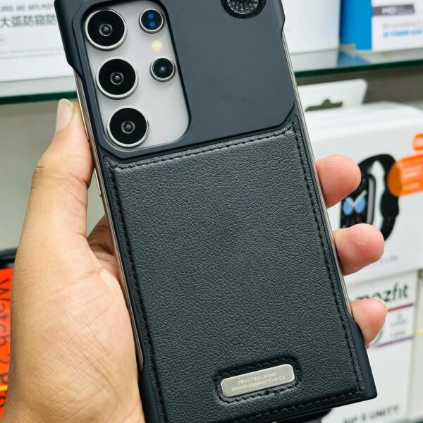 Frameless PU leather cover with perfume holder Samsung cover