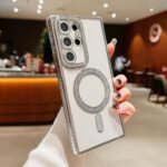 Transparent Glitter Magsafe Stone Case With Attached Glitter Lens Protector 🥰 - Image 3