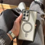 Transparent Glitter Magsafe Stone Case With Attached Glitter Lens Protector 🥰 - Image 2