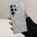 Slim Glacier Marble Design Golden Camera Bumper Cover for Samsung !!! - Image 4