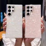 Slim Glacier Marble Design Golden Camera Bumper Cover for Samsung !!! - Image 3