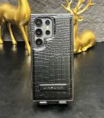 Crocodile leather magnetic charging suitable Kickstand Case - Image 2