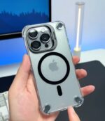 100% Anti Yellow Premium Clear Kickstand Bumper Case