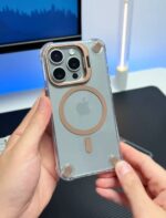 100% Anti Yellow Premium Clear Kickstand Bumper Case - Image 2