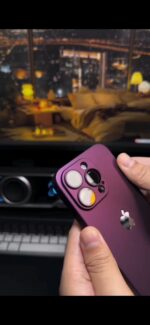 New Purple Color Hard Pc Case for iPhone With Lens Protection - Image 3