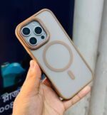 Premium Clear Side Soft Metal Lens Case For iPhone