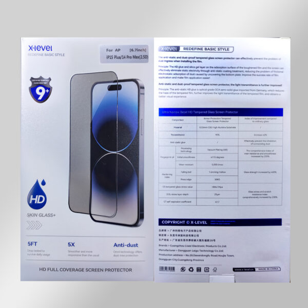 X-level 2.5D HD+ Full Skin Glass For iPhone